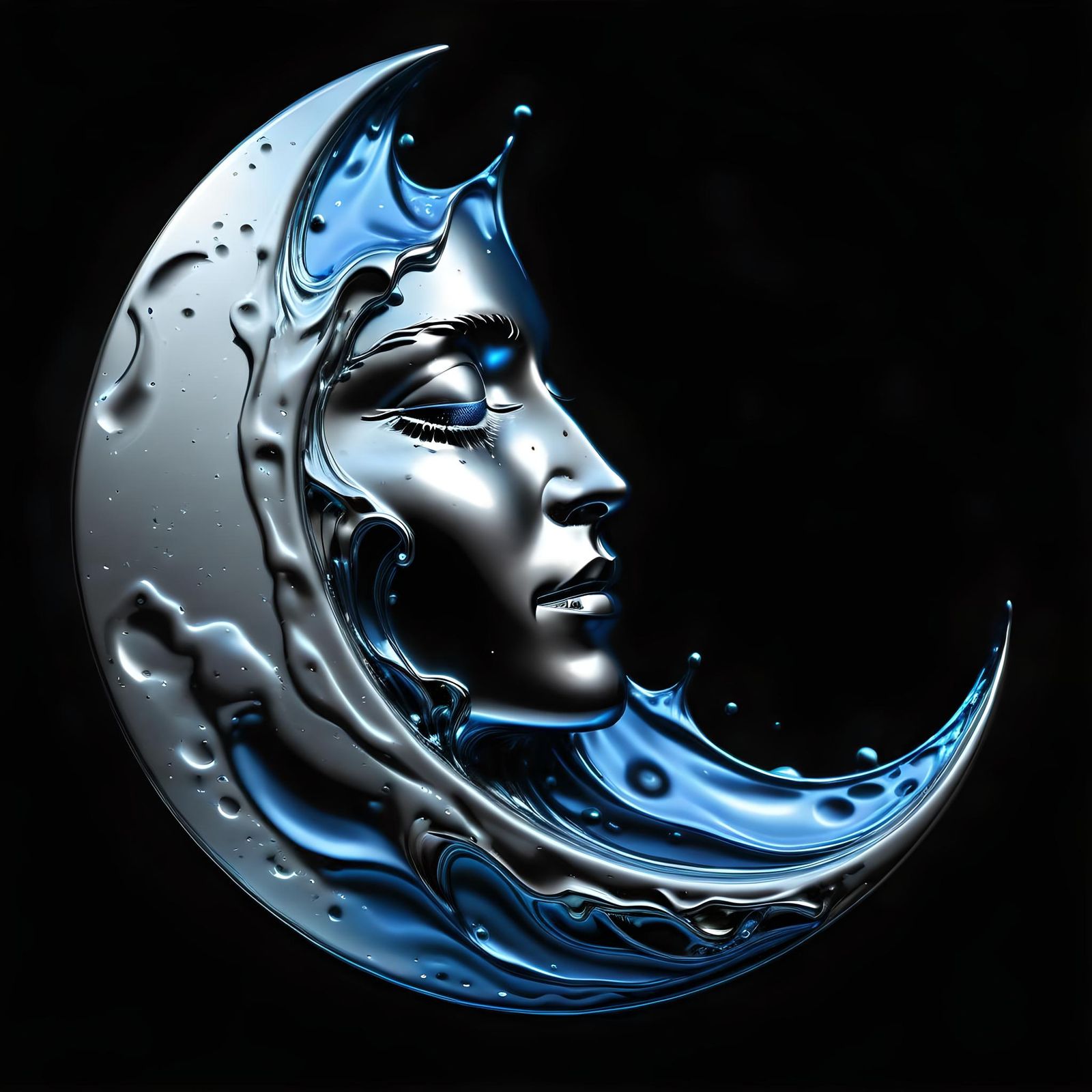 Lady Moon  by @Dabbler