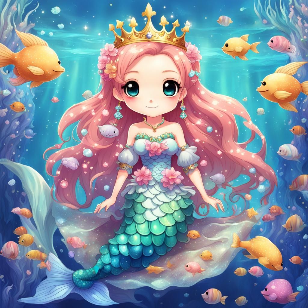 Mermaid Girl Anime Blue by Cristhal17 on DeviantArt