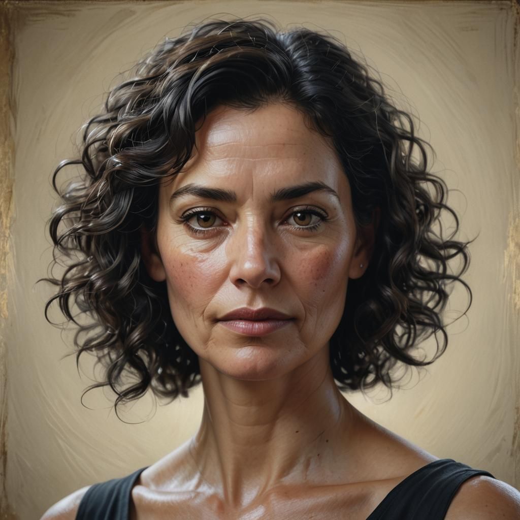 Realistic Portrait of Woman with Volumetric Lighting