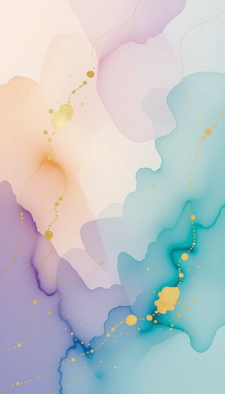 Abstract Pastel Canvas with Watercolor and Oil Effects