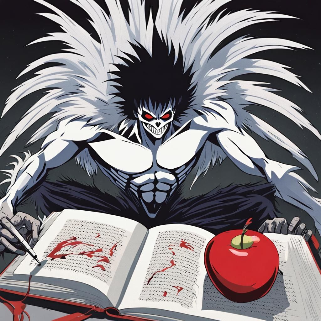 Picture from the japanese anime Death Note (Desu Noto). The ending ...