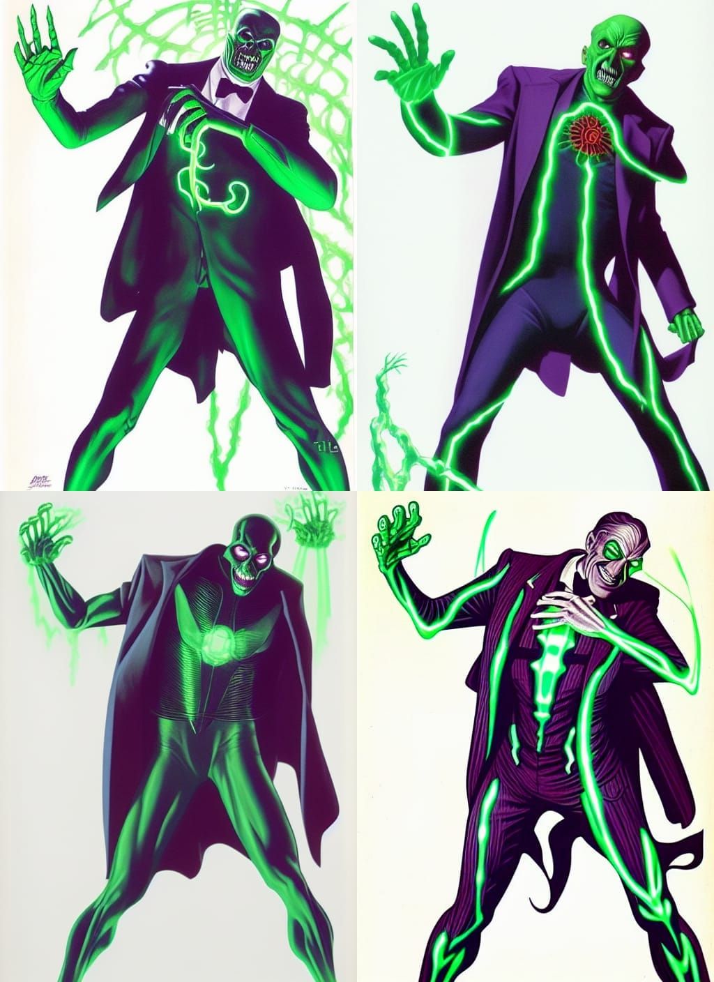 atomic glowing green skeleton supervillain Alex Ross, comic ...