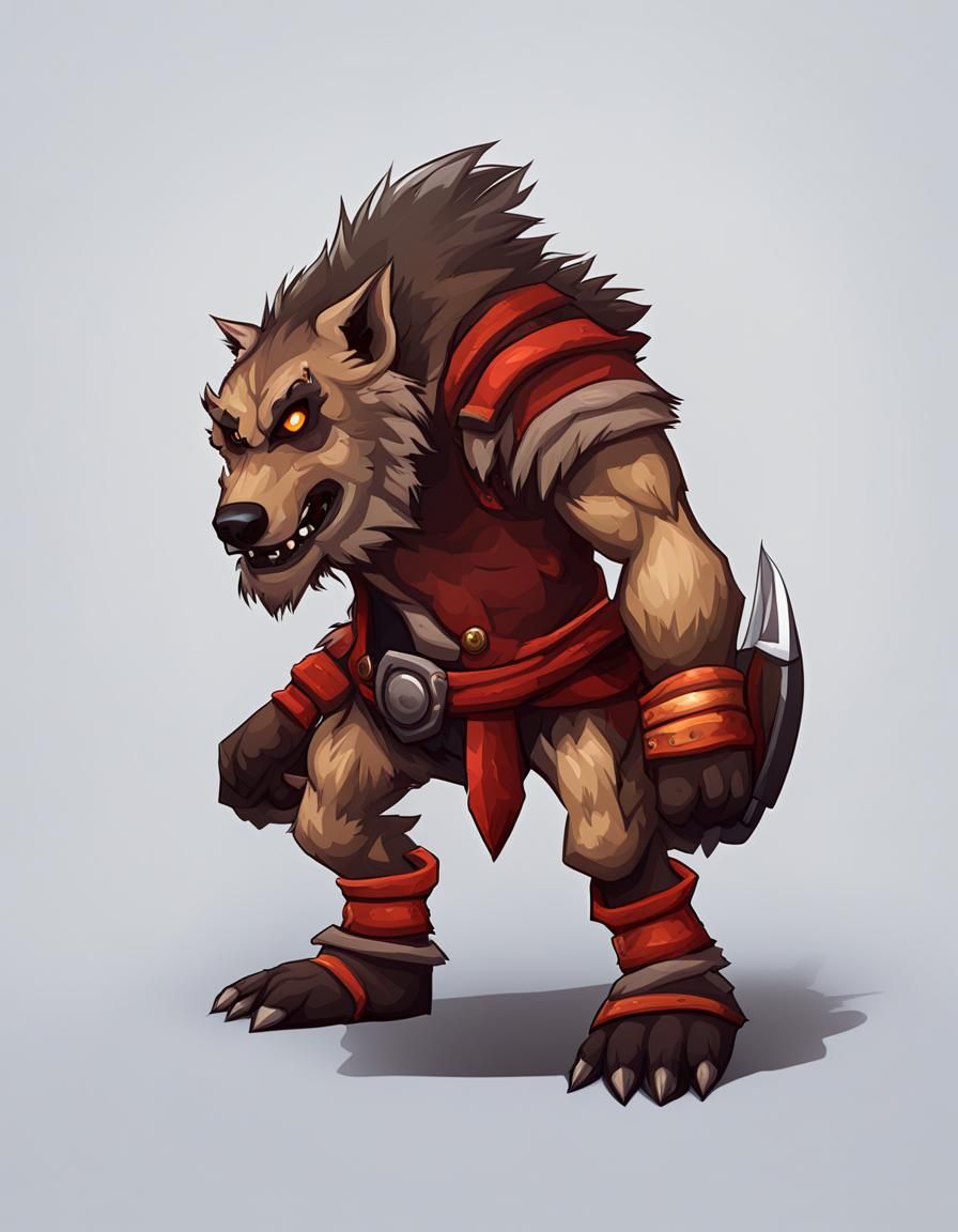 gnoll 2d game sprite character