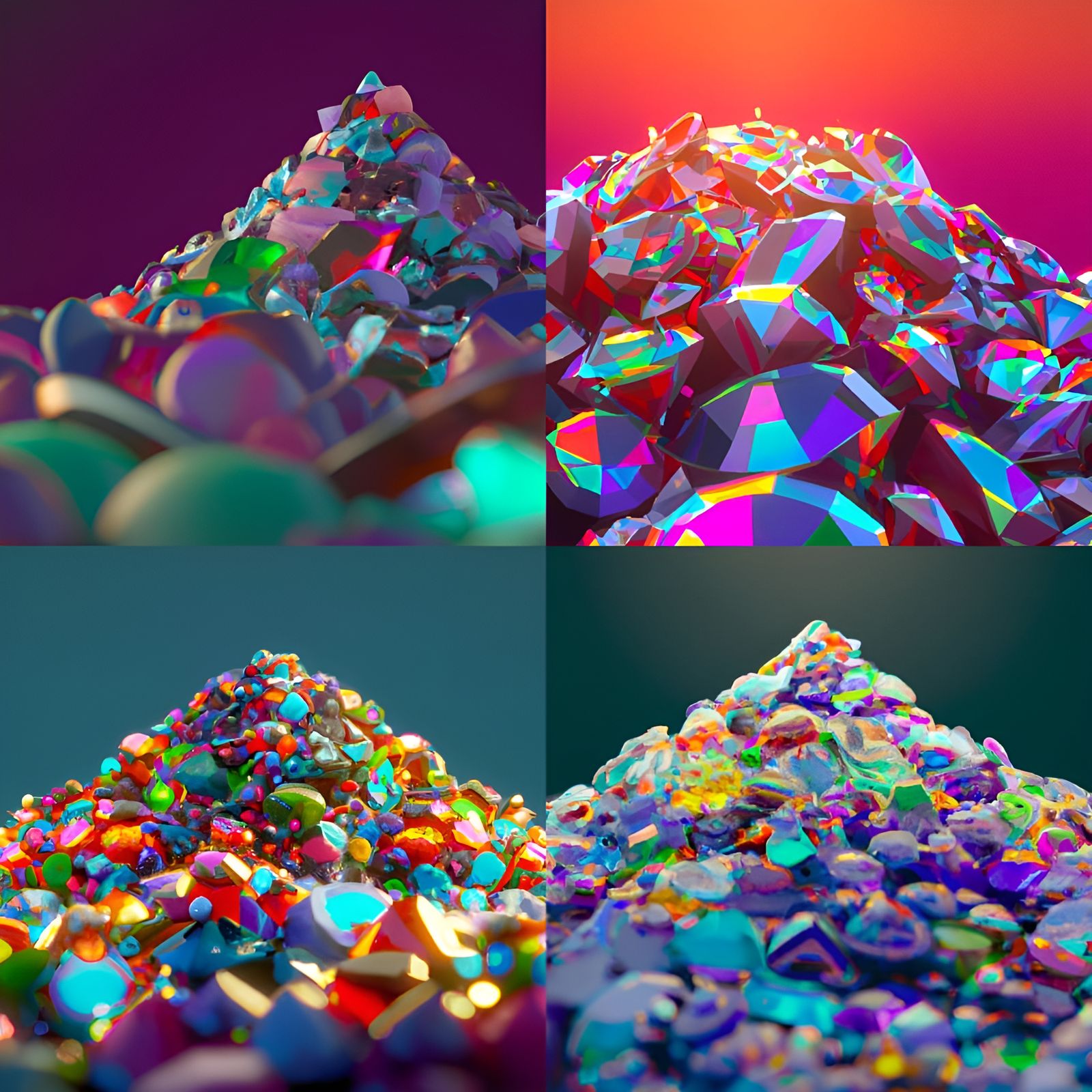 Mountain Of Sliver Gems