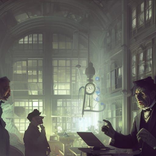 Doctor Jekyll and Mr Hyde In a laboratory