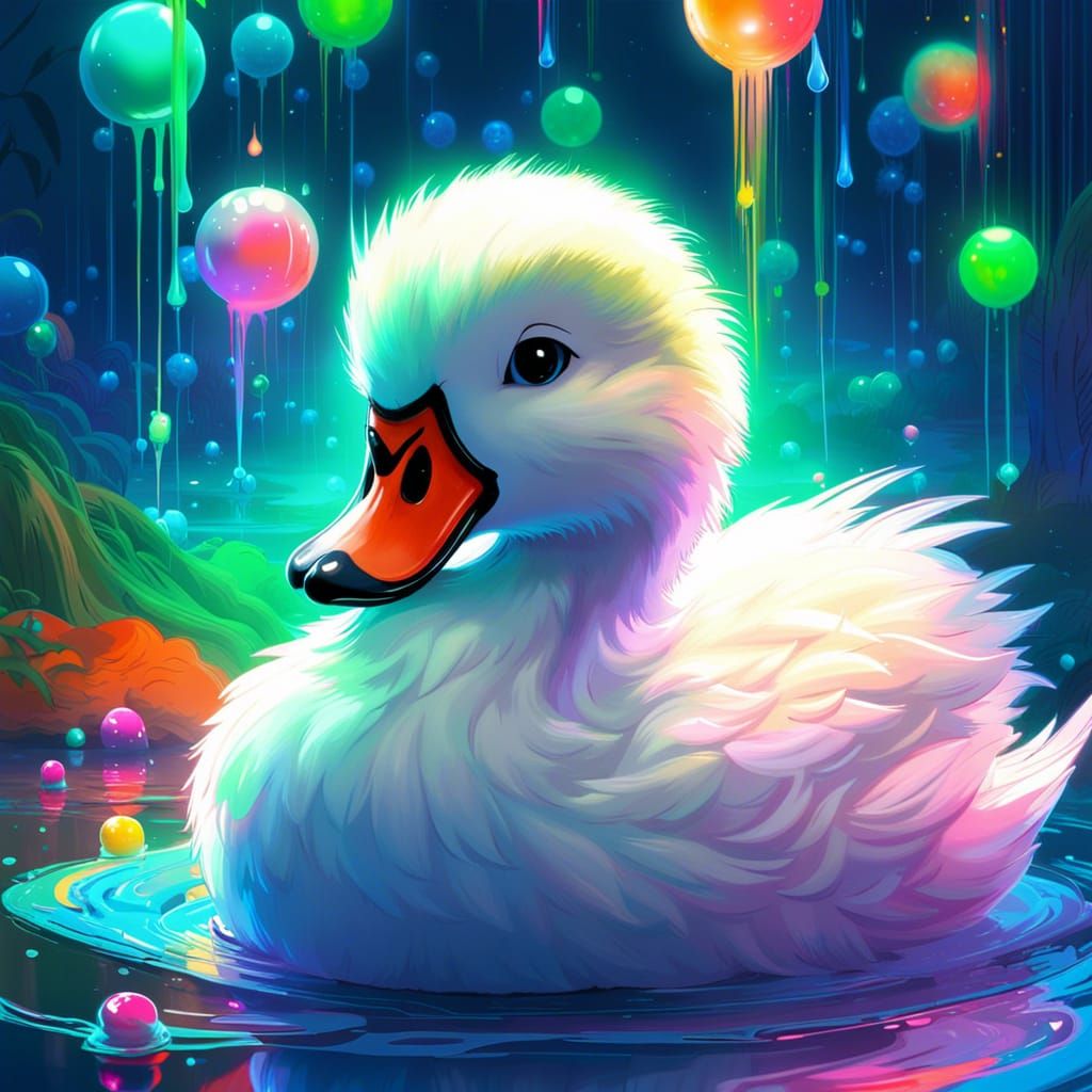 Skittles The Swan - AI Generated Artwork - NightCafe Creator