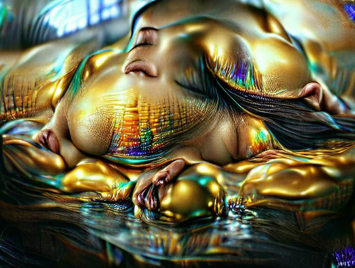 There, upon the carapace of eternity, she lay dripping with ...