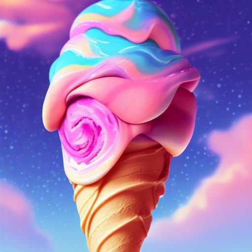 Swirled Bubblegum Ice Cream