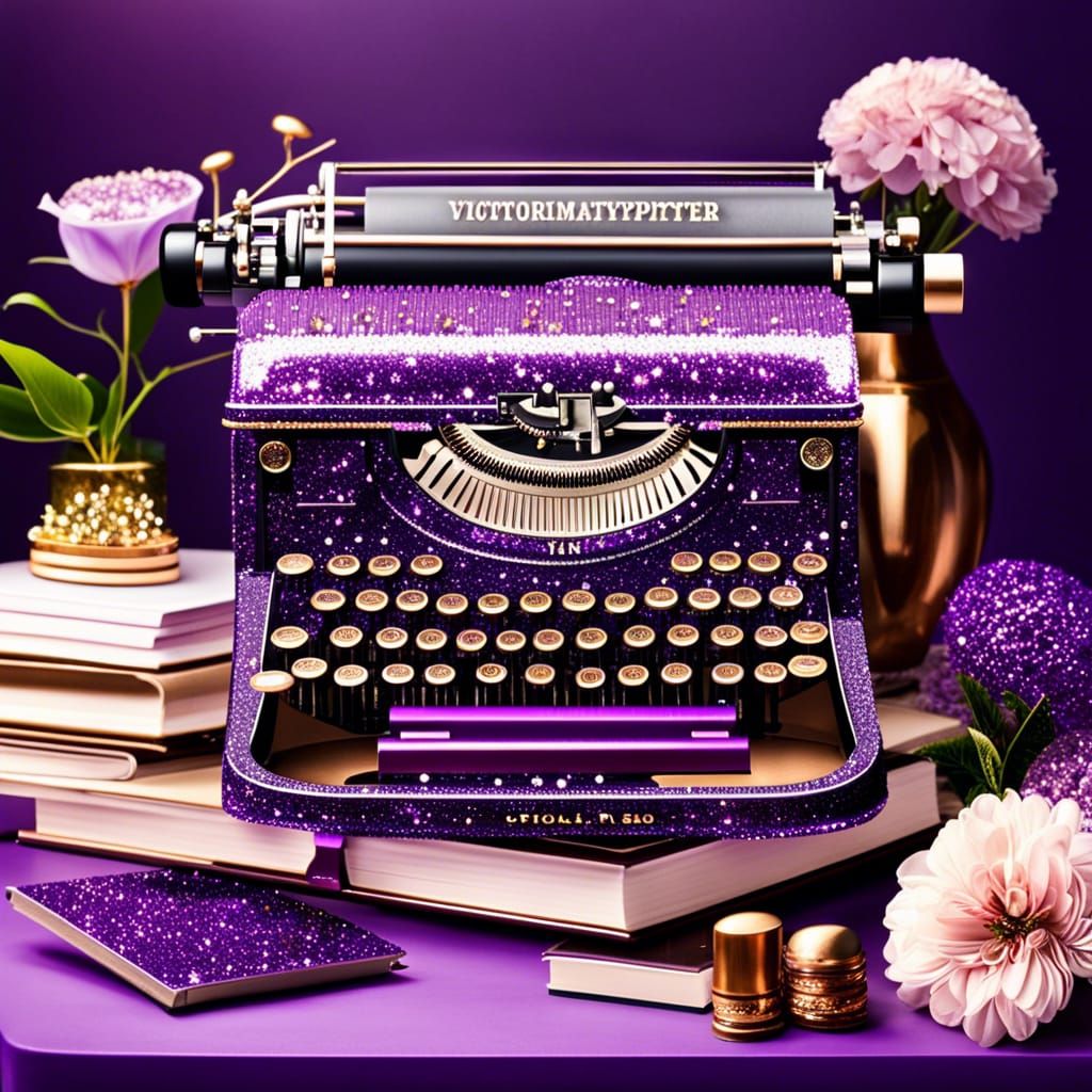 Glitter typewriter