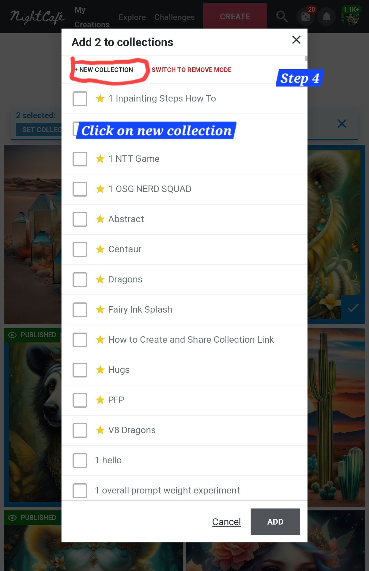 How to create a collection and share collection link