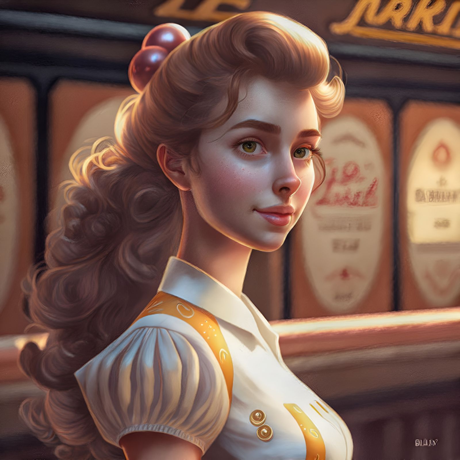 Midjourney Princess Sports: Bowling Belle