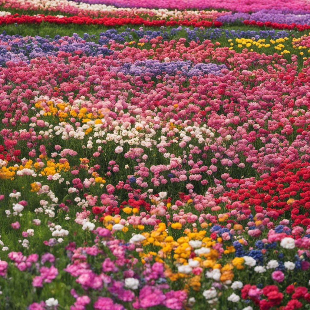 The most beautiful scene of flowers in the world