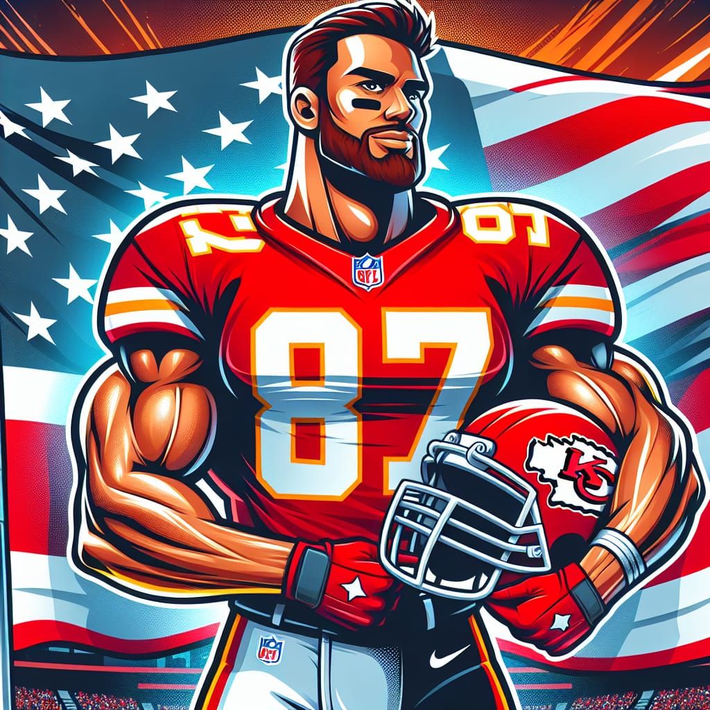 Kansas City Chiefs Hero Stands Proudly With Flag
