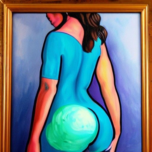 Abstract Bubble Butt Painting