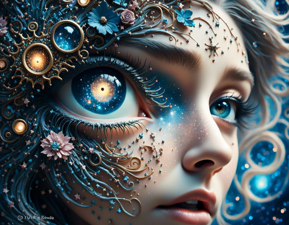 close up surreal fairy eye  <lora:Fairy night:1.0> 
