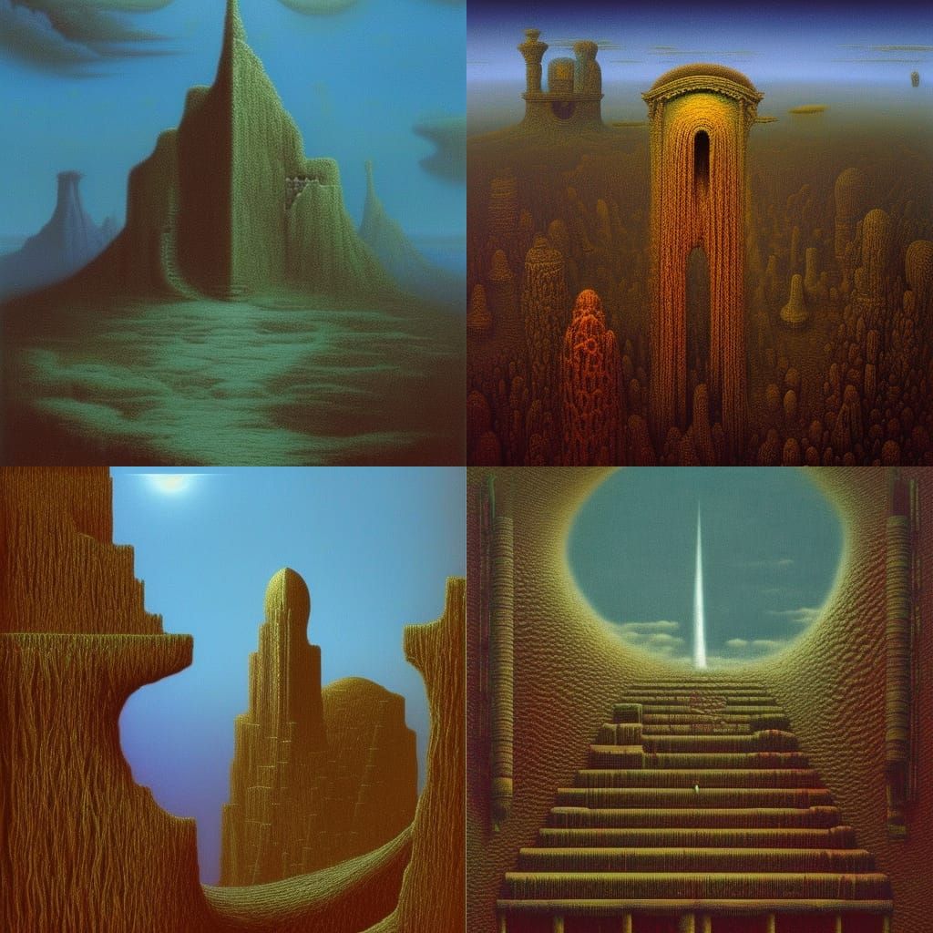 background for the website in retro style Beksiński surreali...