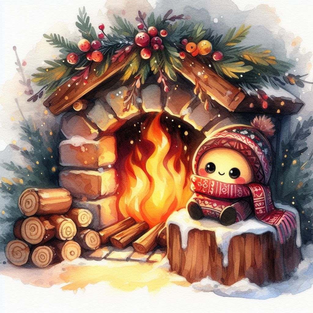 cute critter beside the hearth