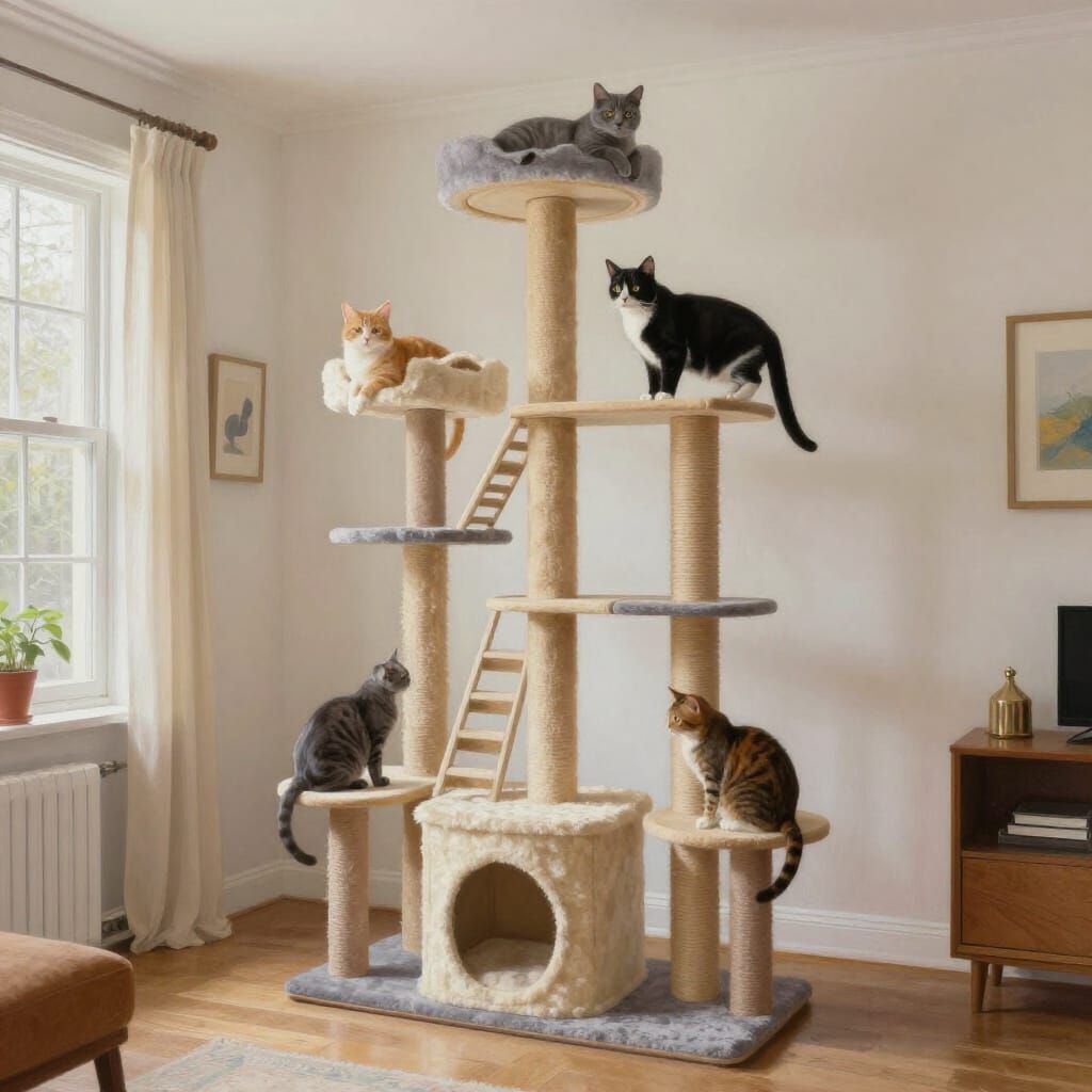 Cat Tower   by @Alicia Hopkins