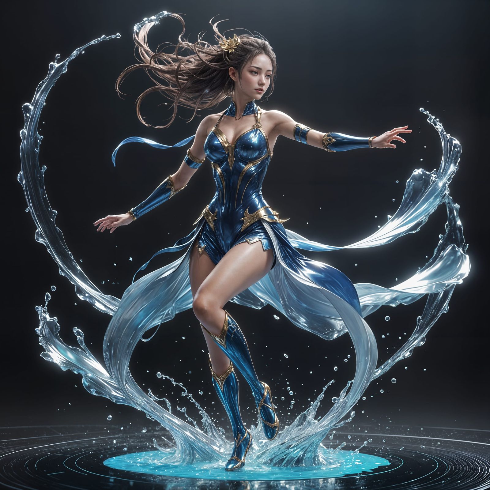 dancing liquid woman  by @Tanke