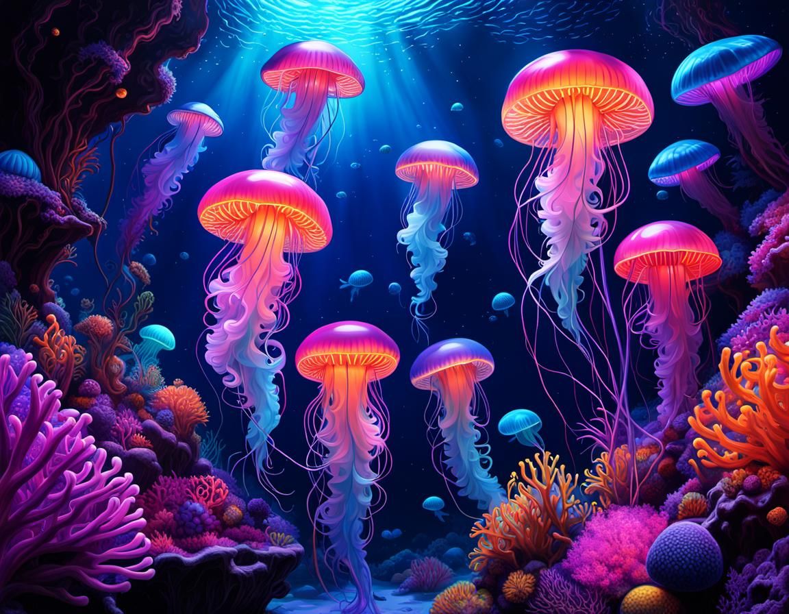 Jellyfish in a Davy Jones's Locker  by @haightash wong