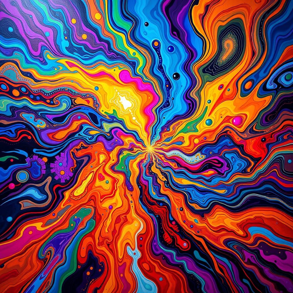 Psychedelic Explosion of Color and Light