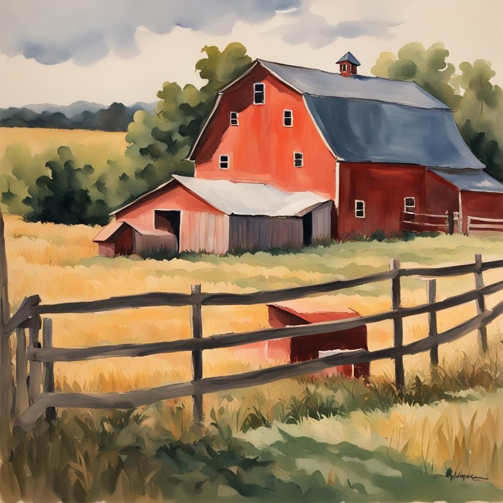 Embrace the serene simplicity of farm life and capture the e...