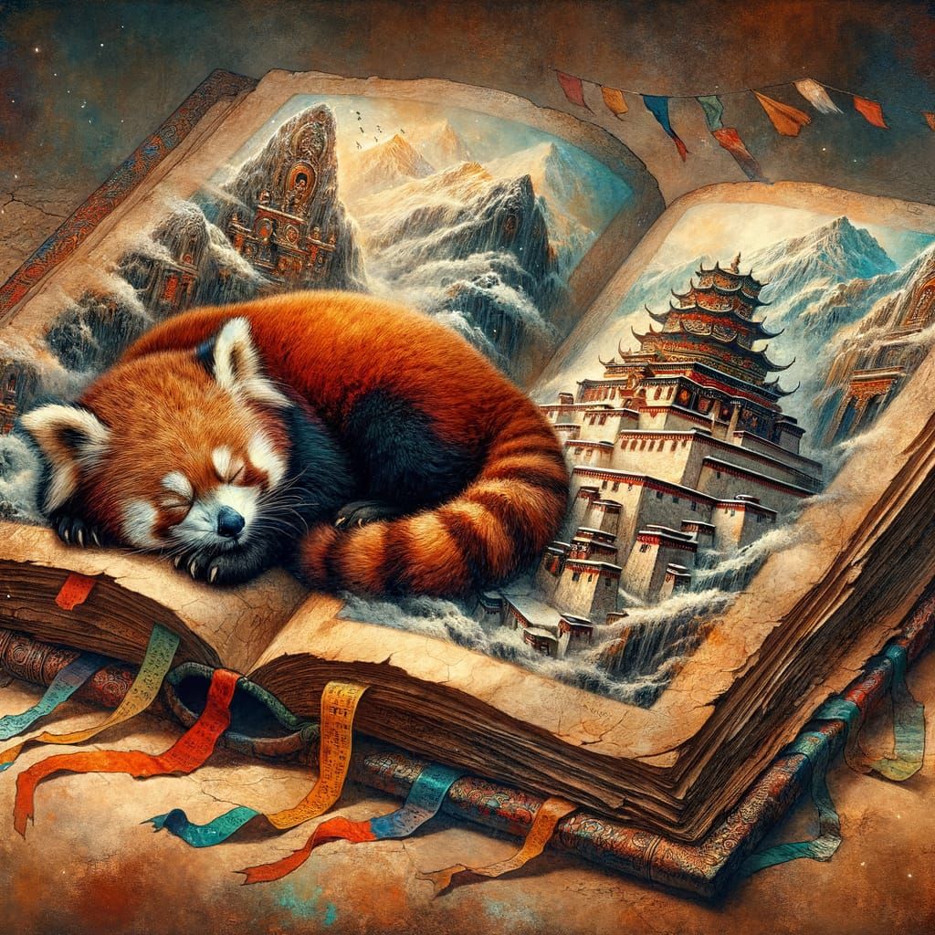 ✨ Himalayan Whispers and Red Panda Dreams 🐾  by @Midnighte
