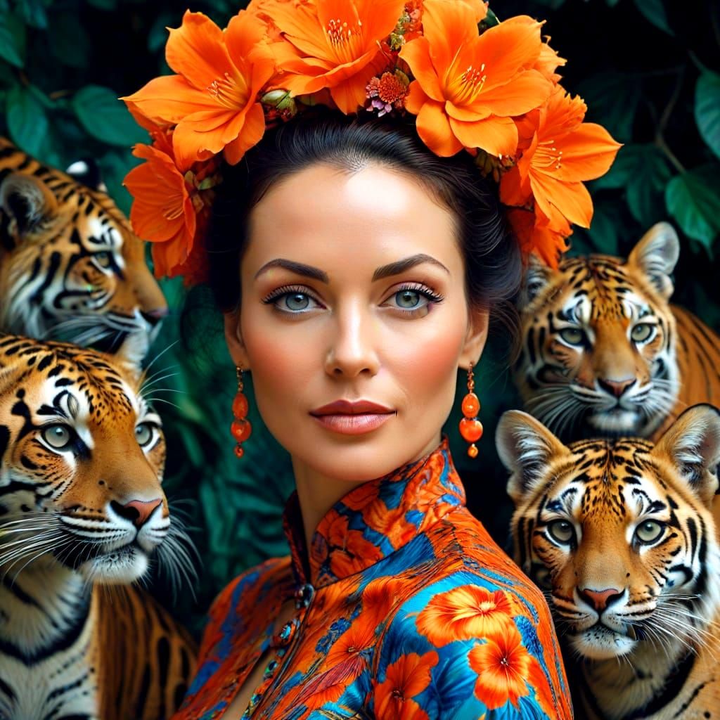 Ethereal Women in Whimsical Surrealistic Landscapes