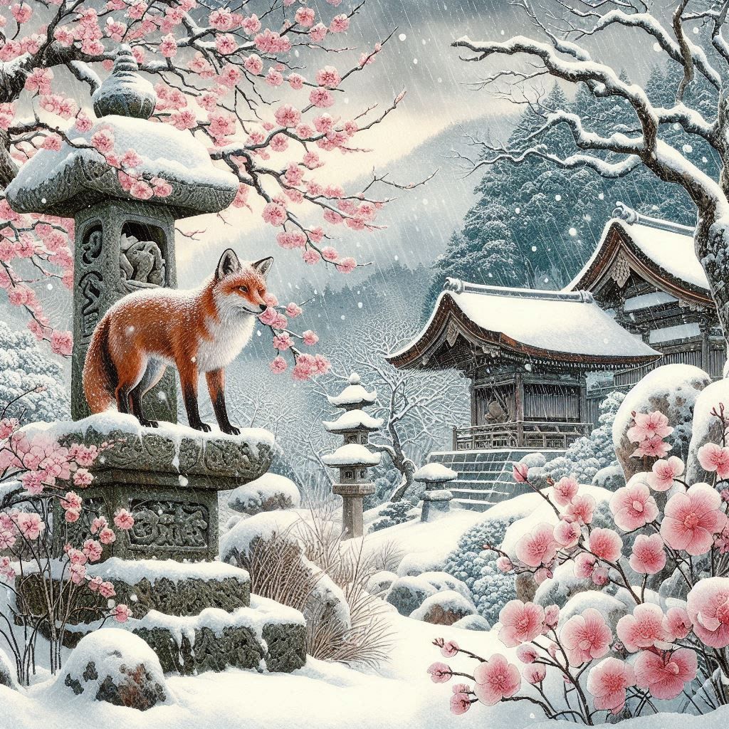 Snowy Day in Japan  by @LadyHawke 