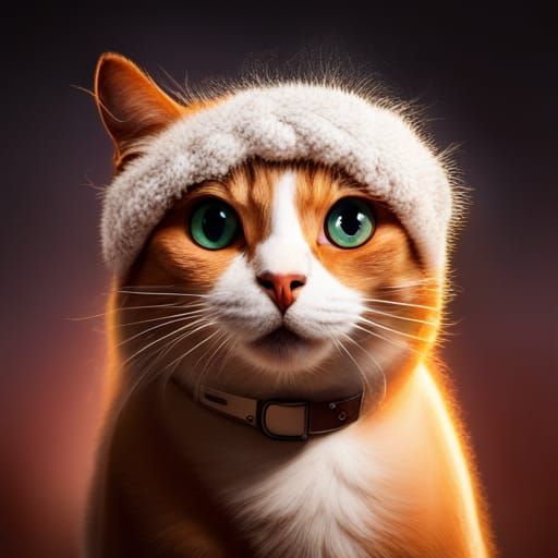 american short hair cat with fire abilitys