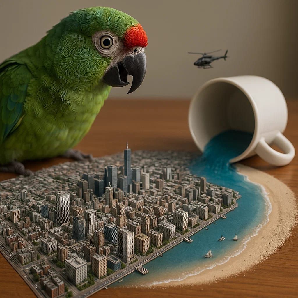 תוכי אחד מול עולם שלם