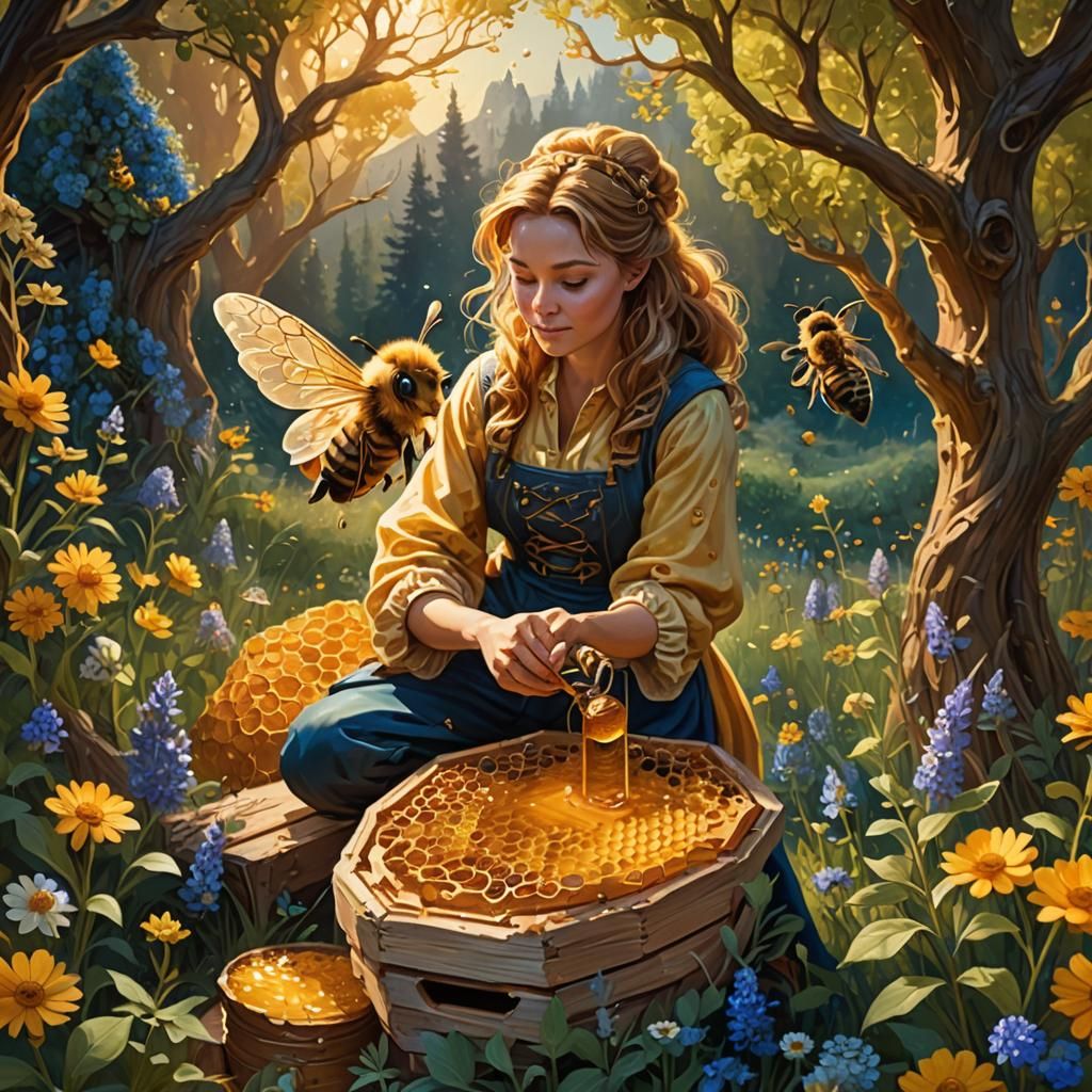 Deborah Adds Honey to Beehive: Fantasy Concept Art