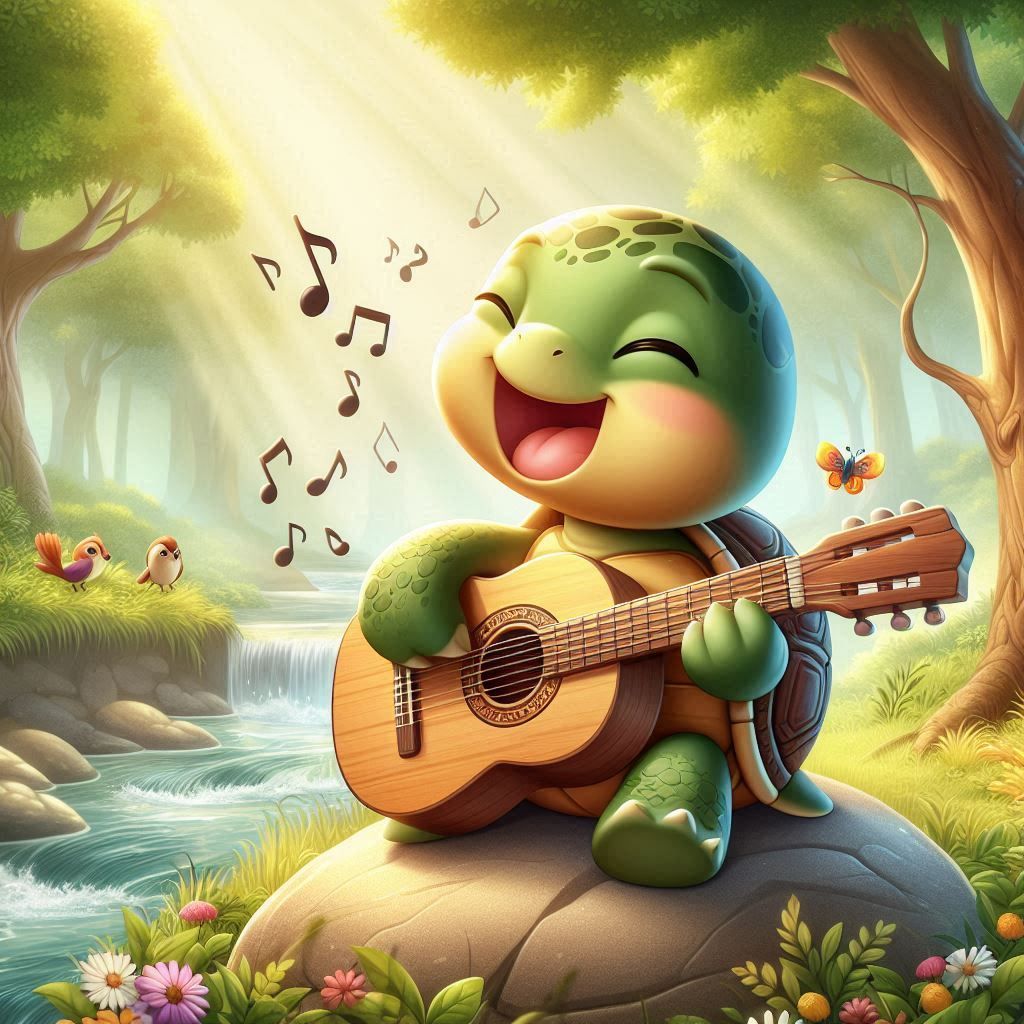Turtle Playing Guitar