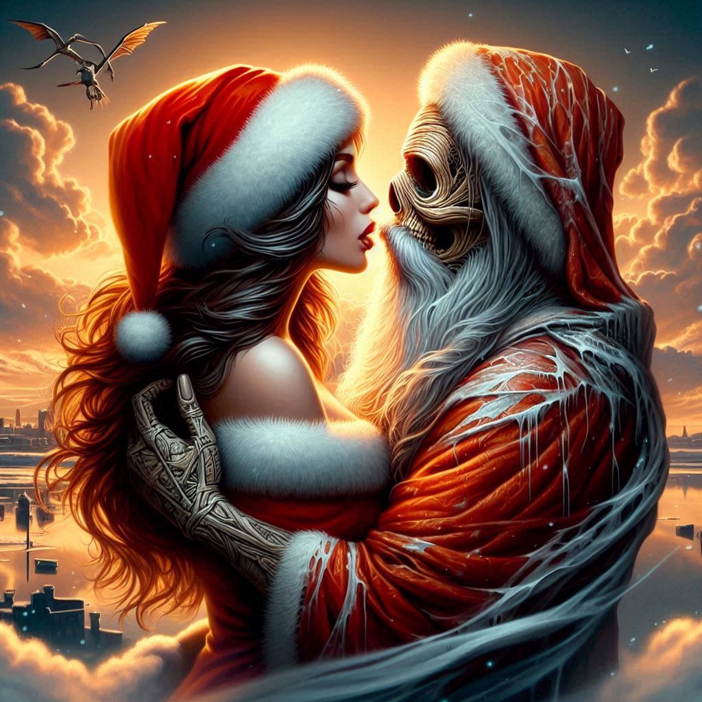 Kissing Santa