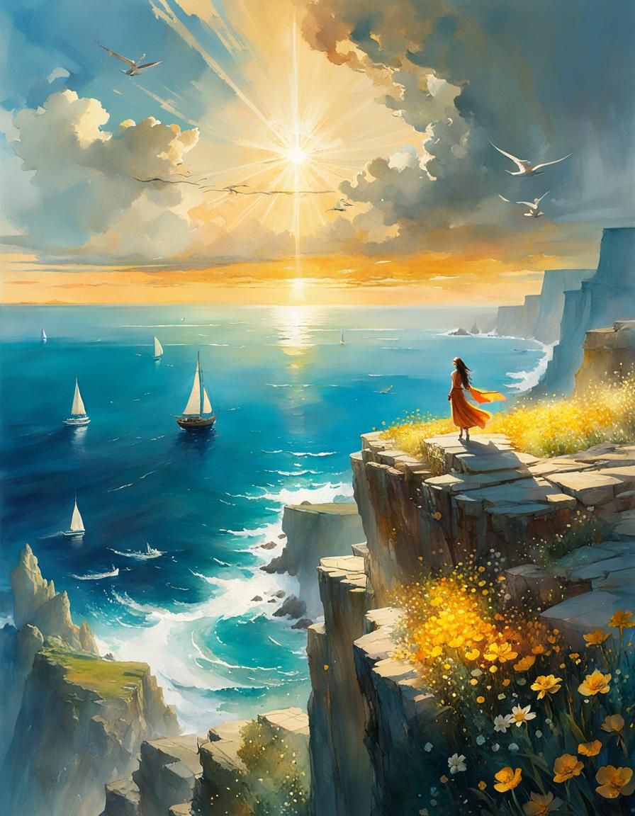 A vast endless ocean view
