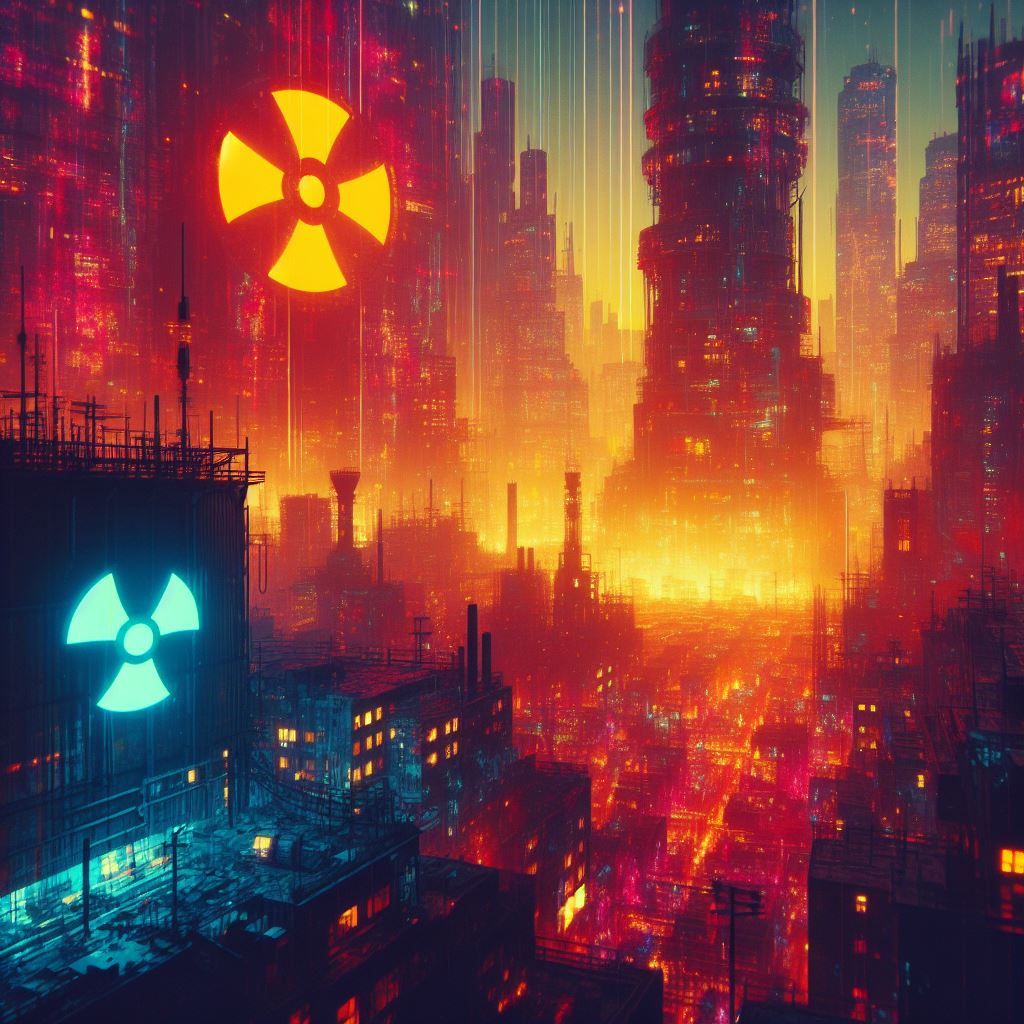 neon-drenched cityscapes