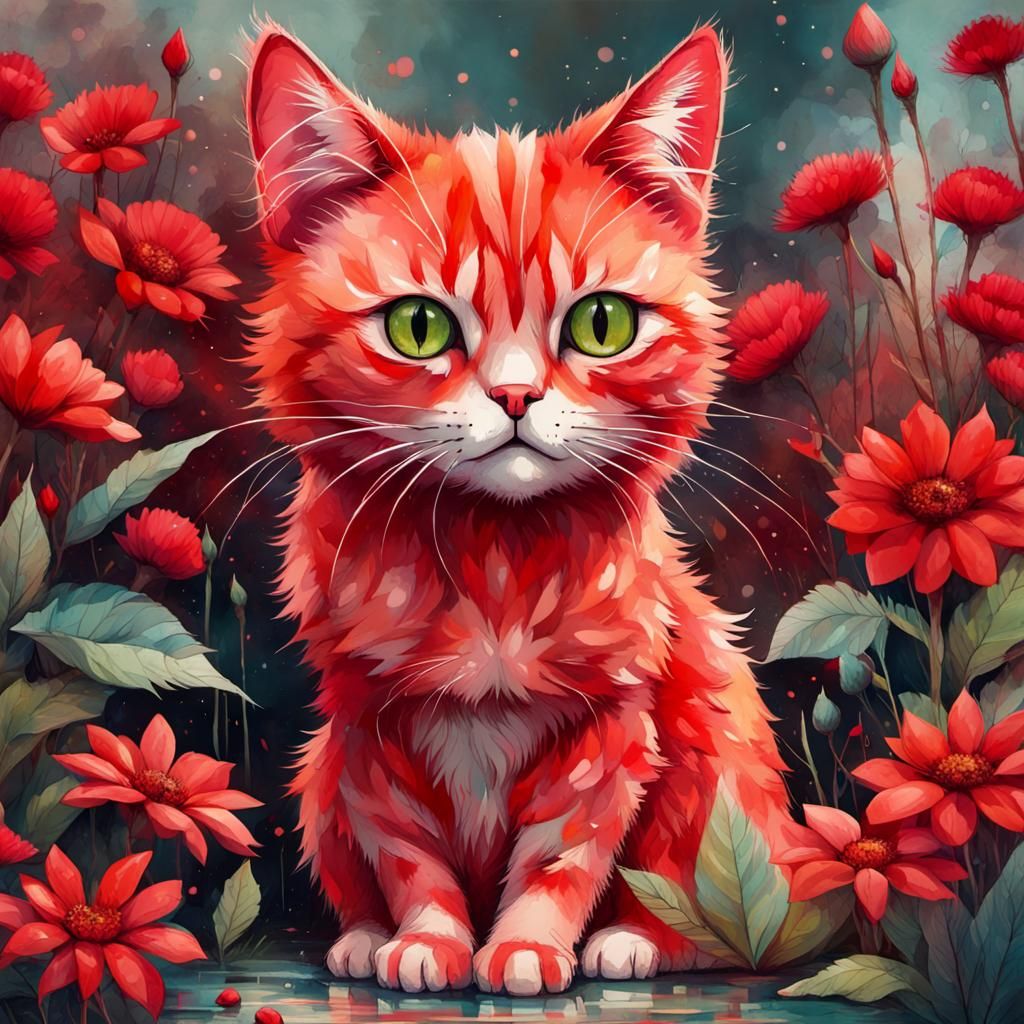 Red Garden Cat