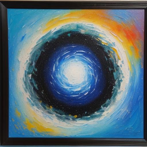 Interstellar Travel Through Space: An Impasto Oil Painting