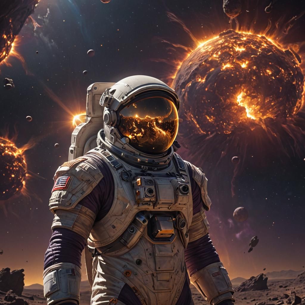 Astronaut Watches Coronal Mass Ejection as Digital Art