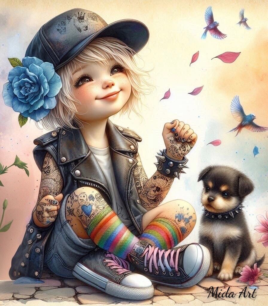 Kleine Punk Mädchen