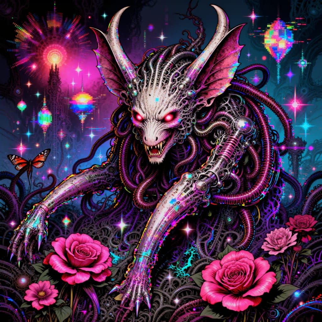 <lora:Xcore:1.0> an extreme peyote in full bloom, in the style of Xcore