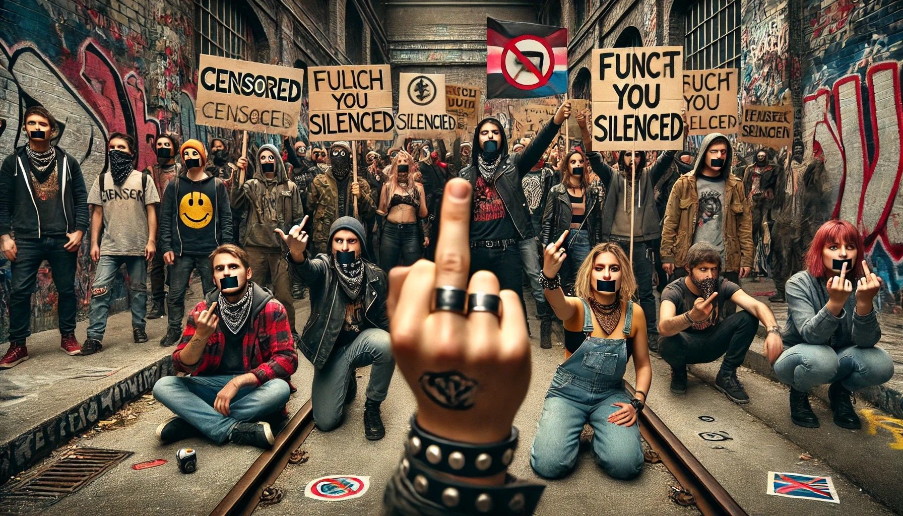 Middle finger is the flag that I wave when I'm Silenced...