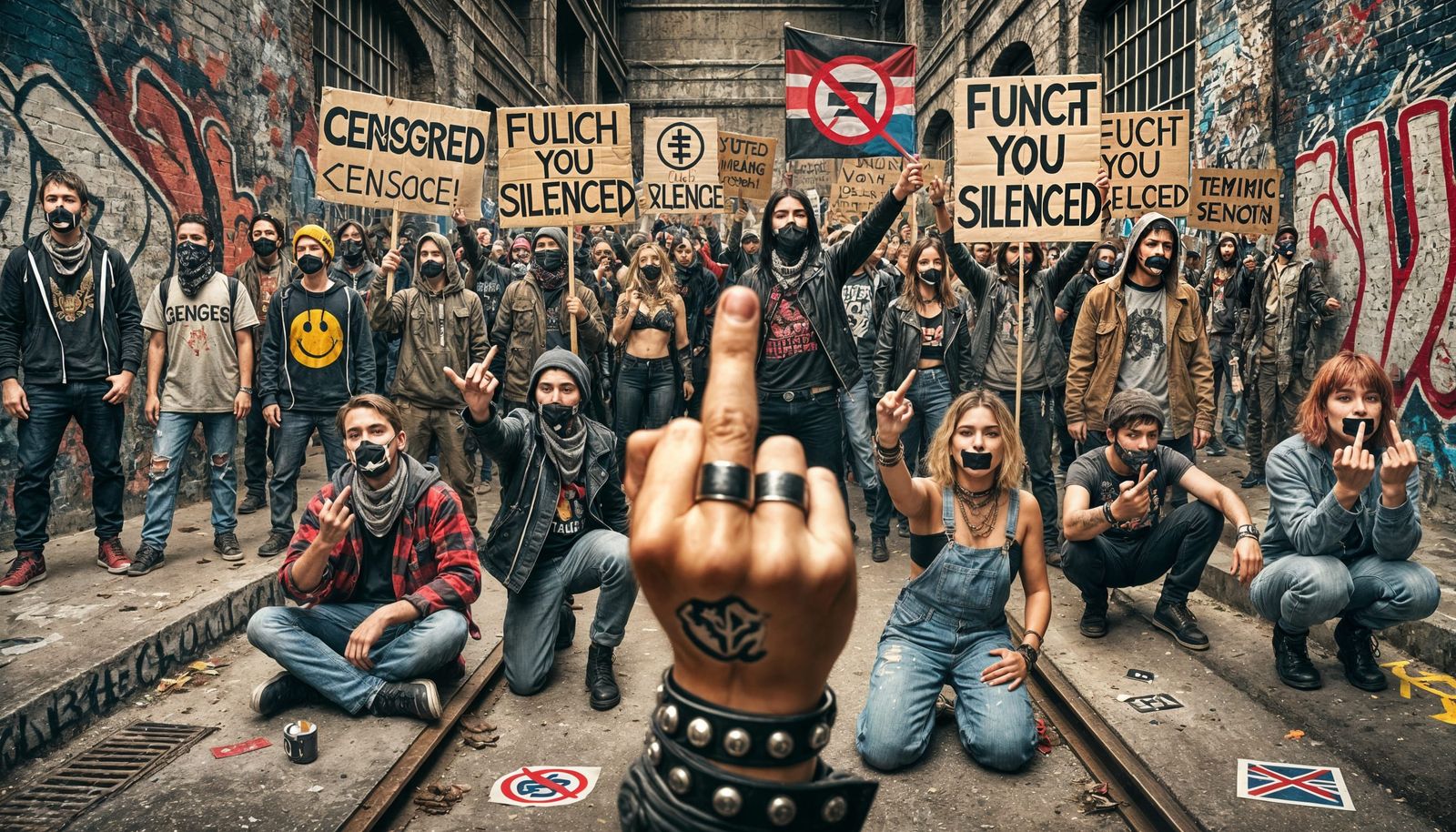 Middle finger is the flag that I wave when I'm Silenced...