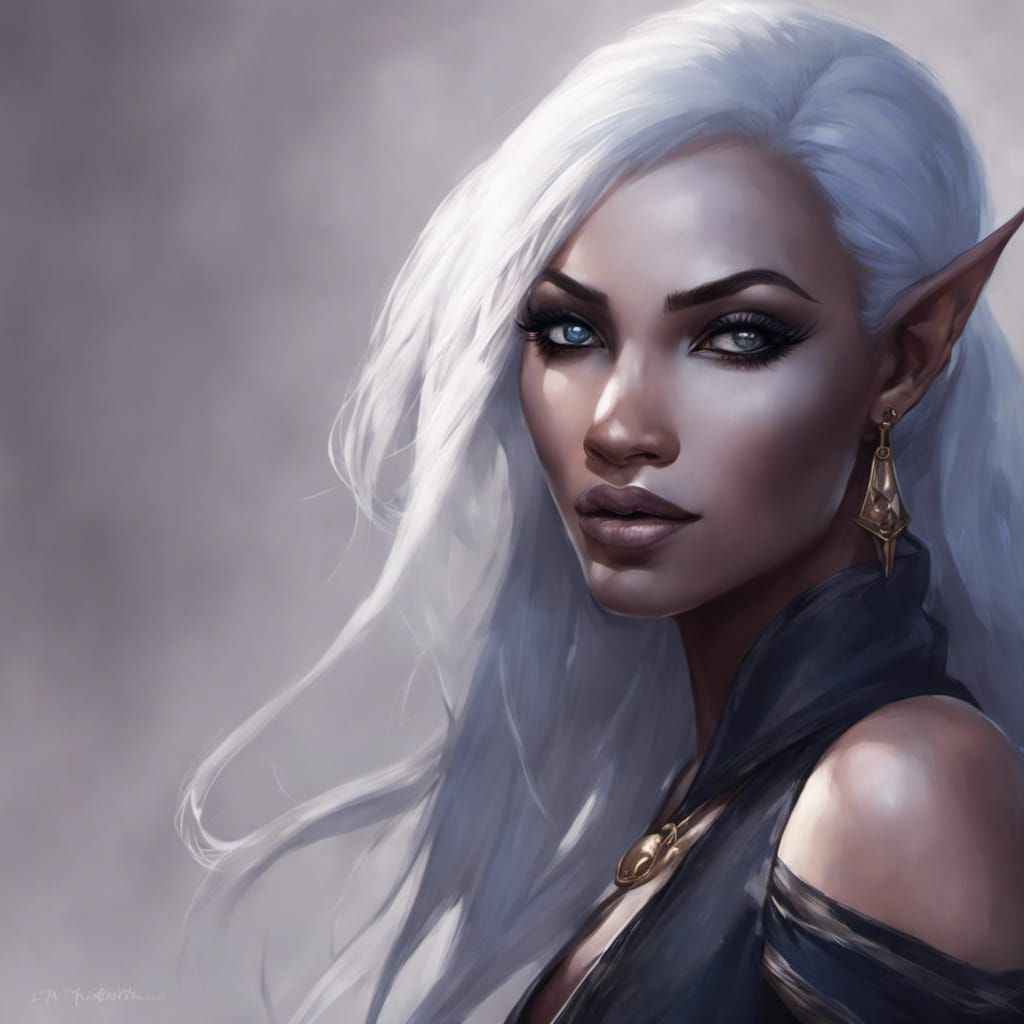 Portrait of a Drow - AI Generated Artwork - NightCafe Creator