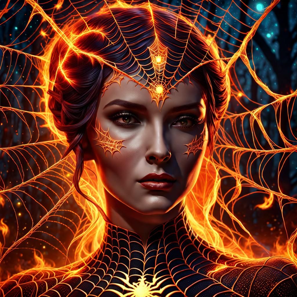 Fire Spider Woman  by @Yulia 