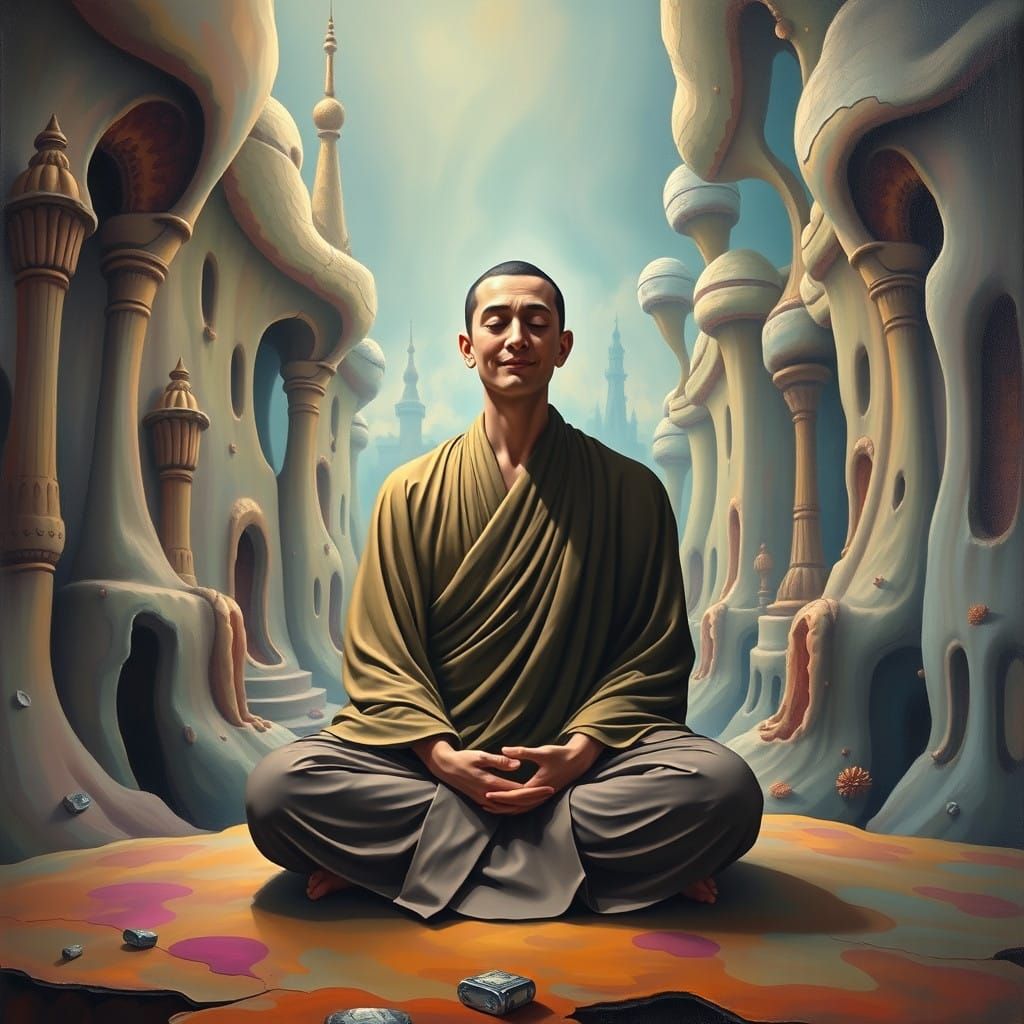 Enigmatic Figure in a Dreamscape of Loving-Kindness