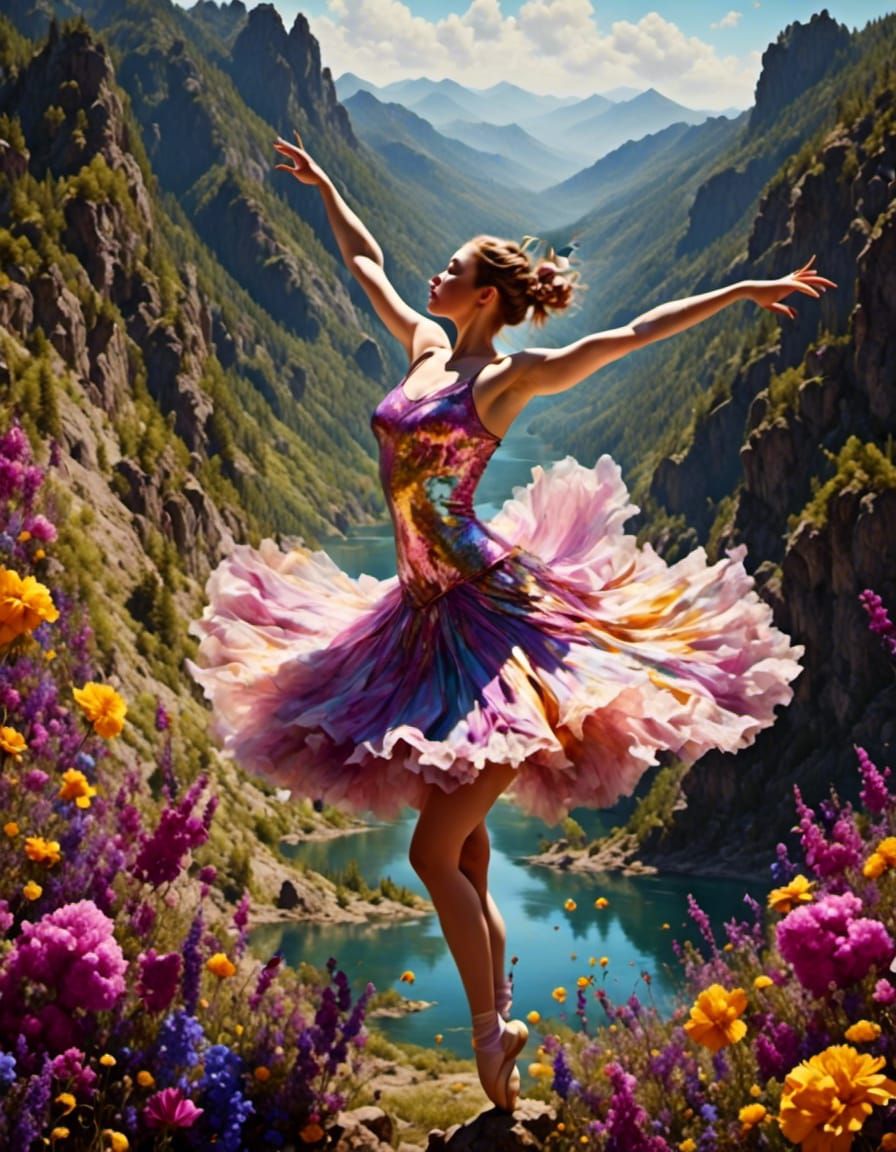 Portrait <lora:BigBeautifulBodies:1.0> Ballerina Hyperrealistic, splash art, concept art, wide shot, intricately detailed, color depth, dram...