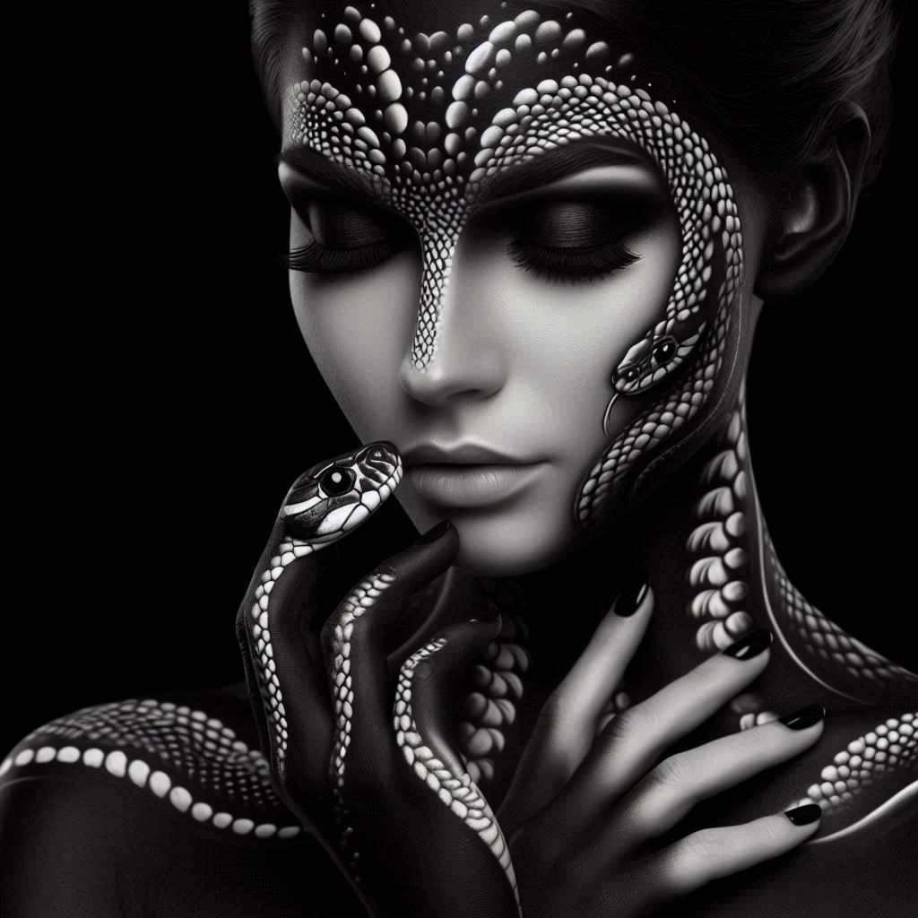 Snake in black&white