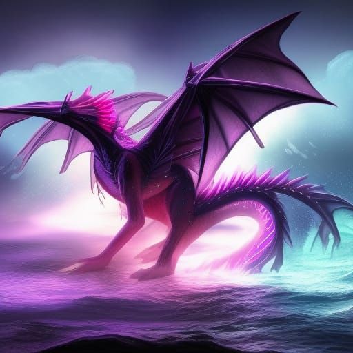 Pink dragon - AI Generated Artwork - NightCafe Creator