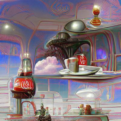 A 50's diner cafe